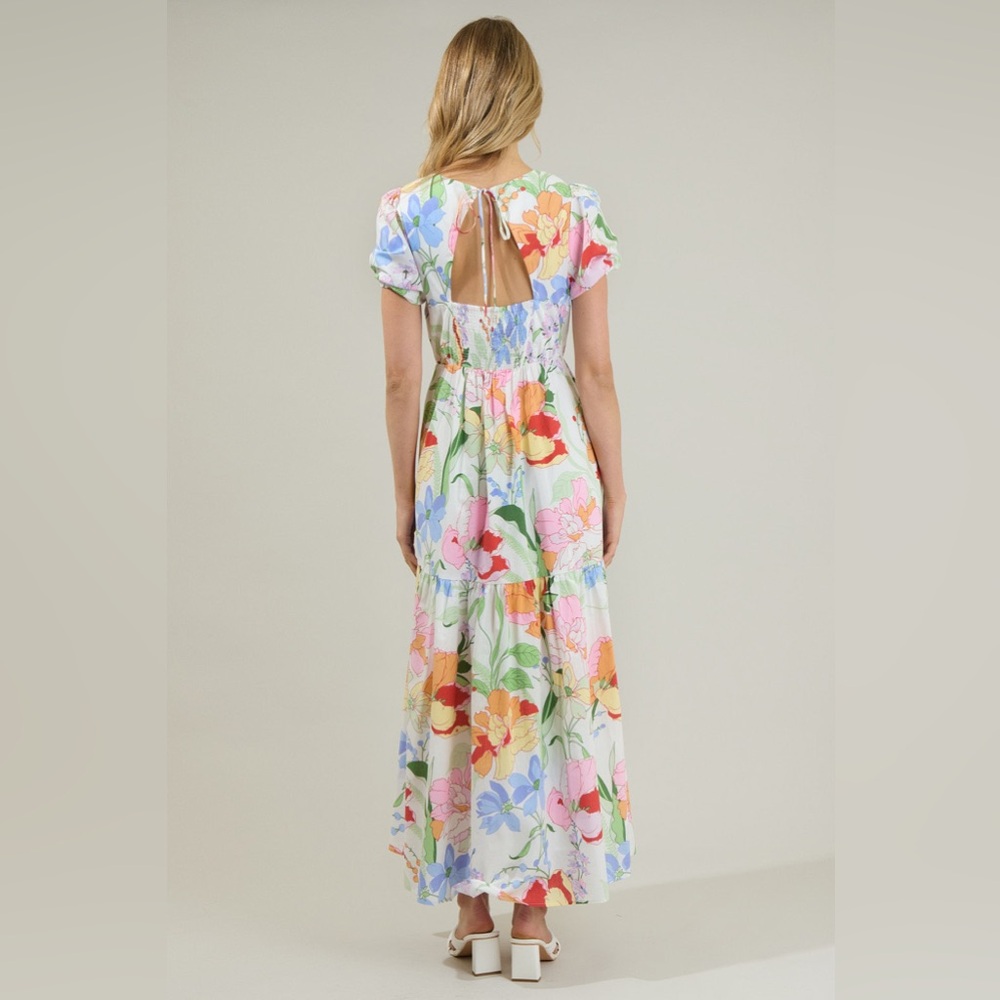 NWT Sugarlips Juliet Floral Garden Becca Tiered Maxi Dress Sz 1X - Picture 3 of 13